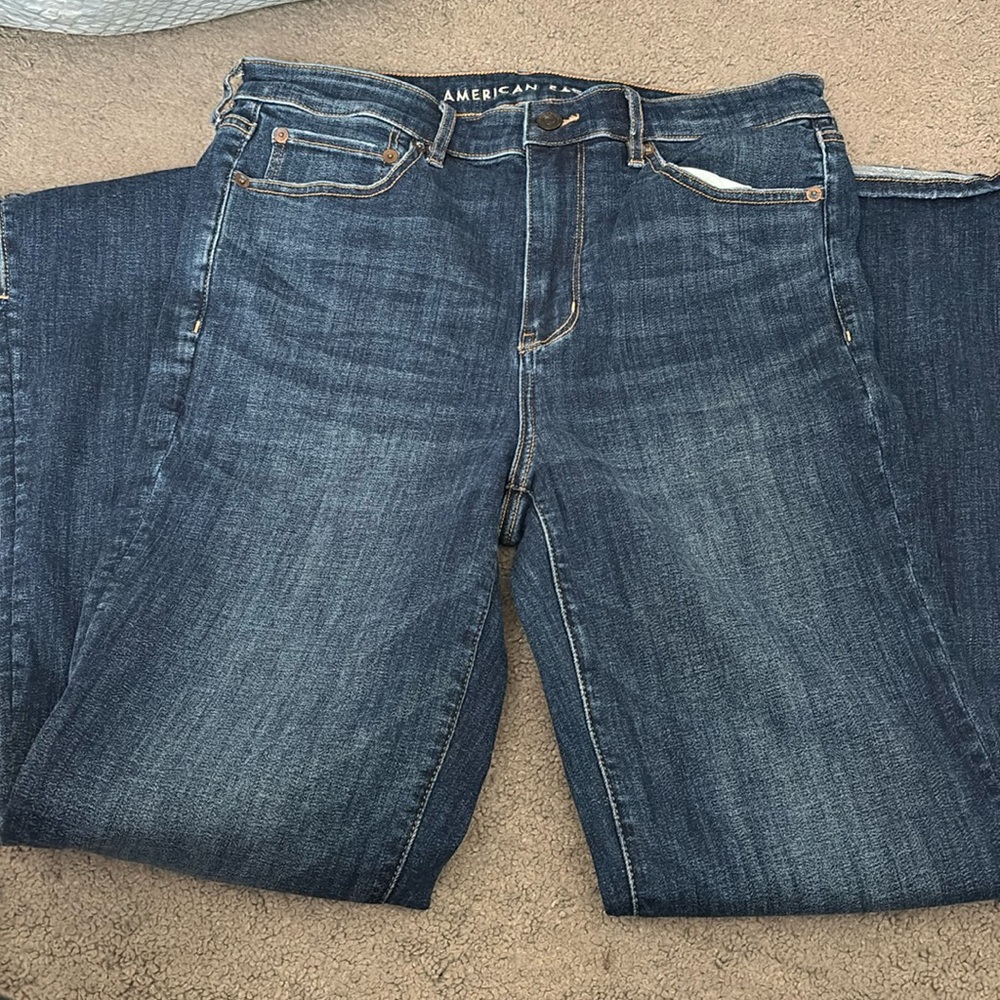 Hollister blue flare jeans.
